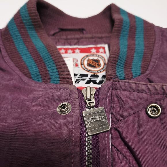 Vintage Anaheim Mighty Ducks Jacket Nutmeg Campri Puffer 90's NHL Men’s Large - Picture 11 of 11